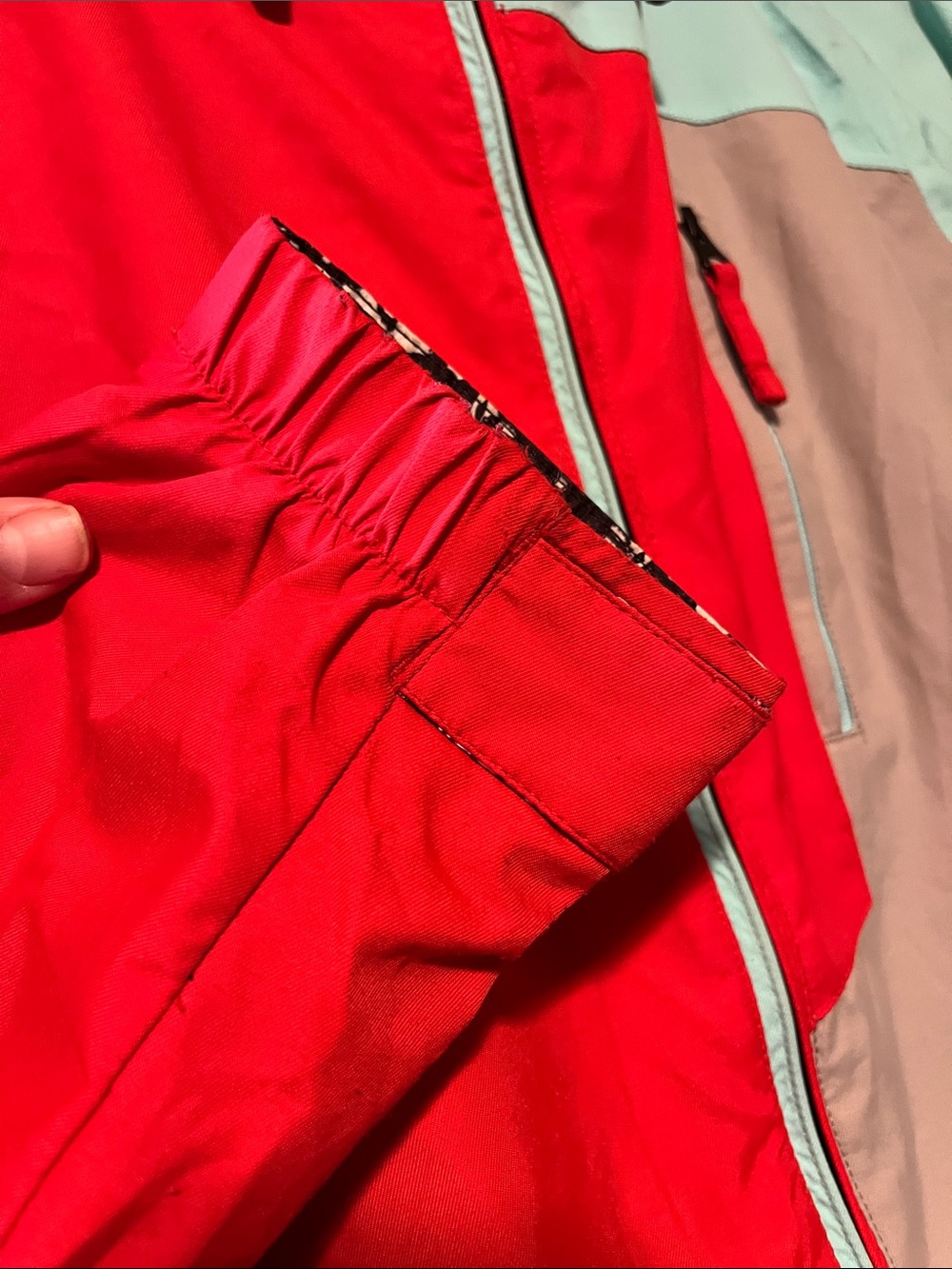 Volcom Colorblock Ski Jacket in Red, Mint & Gray - Picture 4 of 14